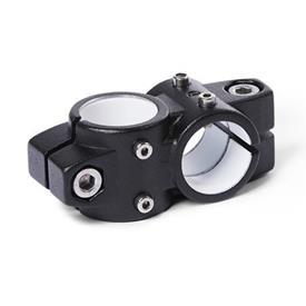 KS.Z Cross linear unit connectors for two-axis systems, aluminium Identification No.: G - with slide insert<br />Surface: 2 - textured powder-coated, Black, RAL 9005