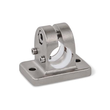  FK.E Flanged linear unit connectors, with two fastening bores, stainless steel 