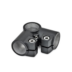  ES Angle clamps, aluminum Surface: 2 - Black, textured powder-coated, RAL 9005