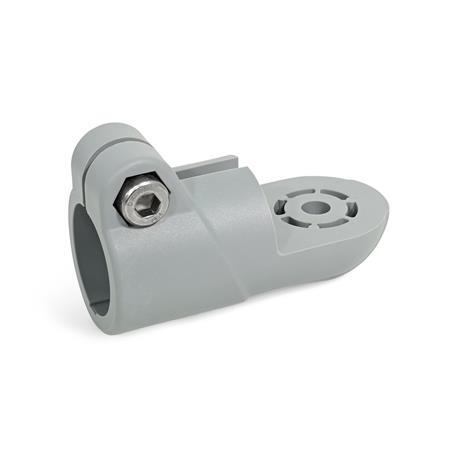  LST.P Swivel clamps, plastic Type: OZ - Without centring step (smooth)
Surface: 4 - Polyamide (PA), glass fiber reinforced, Gray matt, temperature resistant up to 100 °C, RAL 7040