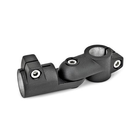  GSP Joint clamps, aluminum Type: S - Stepless adjustment
Surface: 2 - Black, textured powder-coated, RAL 9005