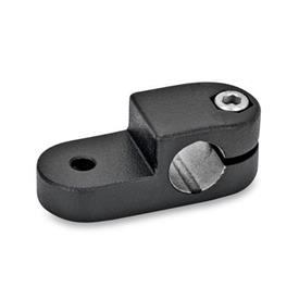  LKQ Swivel clamps, aluminum Surface: 2 - Black, textured powder-coated, RAL 9005