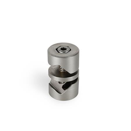  GMV Joint clamps, swiveling, stainless steel Type: 2 - Hex socket cap screw stainless steel (DIN 912-A2-70 and hex nut DIN 934-A2)