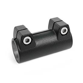  MS Sleeve clamps, aluminum Surface: 2 - Black, textured powder-coated, RAL 9005