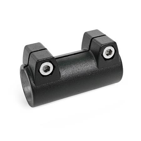  MS Sleeve clamps, aluminum Surface: 2 - Black, textured powder-coated, RAL 9005