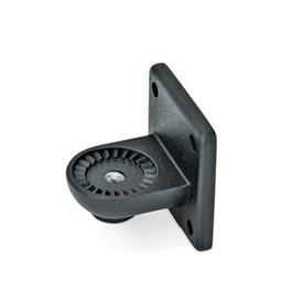  LSF Swivel clamps, aluminum Type: IV - With internal serration<br />Surface: 2 - Black, textured powder-coated, RAL 9005