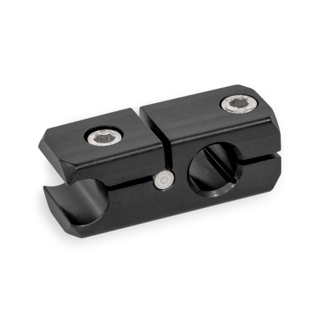  KGR Rail clamp mountings, aluminium, with cross / parallel bore Typ: P - With parallel bore
Finish: S - Aluminum, black anodized