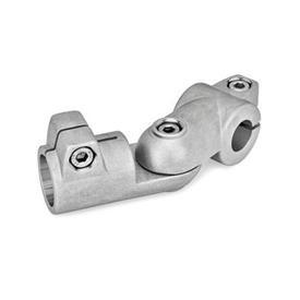  GSQ Joint clamps, aluminum Type: T - Adjustment with 15° division (serration)<br />Surface: 8 - Blasted, matt, blasted, matt