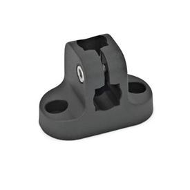 Base clamp mountings, plastic
