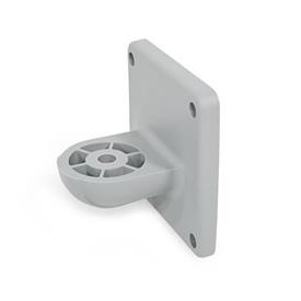  LSF.P Swivel clamps, plastic Type: OZ - Without centring step (smooth)<br />Surface: 4 - Polyamide (PA), glass fiber reinforced, Gray matt, temperature resistant up to 100 °C, RAL 7040<br />x<sub>1</sub>: 75
