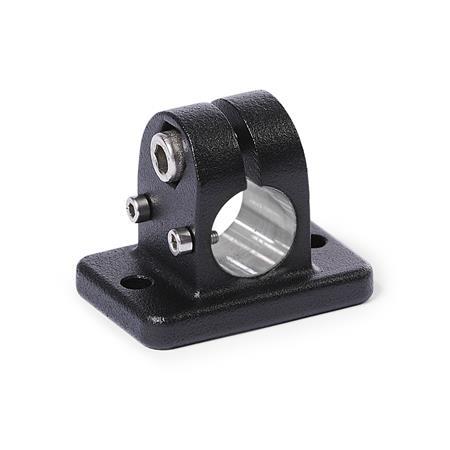  FK.E Flanged linear unit connectors, with two fastening bores, aluminium d1: B - Bore
Surface: 2 - Black, textured powder-coated, RAL 9005