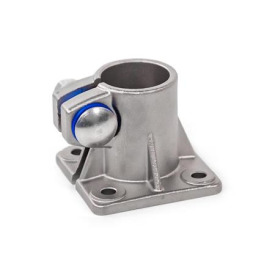  BE Base clamps, stainless steel Type: B - With seals (sealing washer polyacetal POM, blue, spacer ring silicone 40 ... 60 Shore A, blue)