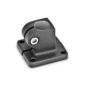  BK Fuß-Klemmverbinder, mit vier Befestigungsbohrungen, Aluminium Oberfläche: 2 - strukturiert pulverbeschichtet, Schwarz, RAL 9005