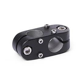  KK.Z Cross linear unit connectors for two-axis systems, aluminium d1: B - Bore<br />Surface: 2 - textured powder-coated, Black RAL 9005