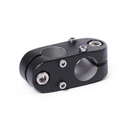  KK.Z Cross linear unit connectors for two-axis systems, aluminium d1: B - Bore
Surface: 2 - textured powder-coated, Black RAL 9005