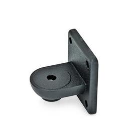  LSF Swivel clamps, aluminum Type: OZ - Without centring step (smooth)<br />Surface: 2 - Black, textured powder-coated, RAL 9005