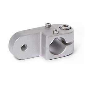  LKP.E Laschen-Verfahrschlitten, Aluminium d1: B - Bohrung<br />Oberfläche: 8 - gestrahlt, matt