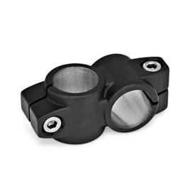  KS Cross clamps, aluminum Surface: 2 - Black, textured powder-coated, RAL 9005