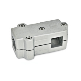  TMD T-clamps, multi-piece, aluminum d<sub>1</sub> / s<sub>1</sub>: V - Square<br />d<sub>2</sub> / s<sub>2</sub>: V - Square<br />Surface: 8 - Blasted, matt, blasted, matt