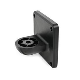  LSF.P Swivel clamps, plastic Type: OZ - Without centring step (smooth)<br />Surface: 2 - Polyamide (PA), glass fiber reinforced, Black matt, temperature resistant up to 100 °C, RAL 9005<br />x<sub>1</sub>: 75