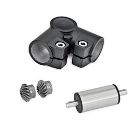  YLS L-angle gears, for single tube linear units Surface: 2 - Black, textured powder-coated, RAL 9005<br />Type: C - Angle gear box + bevel gear wheel set + drive unit (stainless steel)