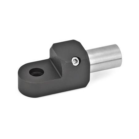  LGT T-Swivel clamp mountings, aluminum Surface: S - Aluminum, black anodized
Type: W - With bolt (stainless steel, AISI 303)