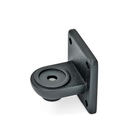  LSF Swivel clamps, aluminum Type: MZ - With centering step
Surface: 2 - Black, textured powder-coated, RAL 9005