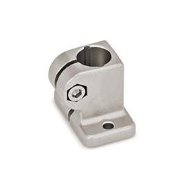 BKZ Base clamps, with two fastening bores, stainless steel 