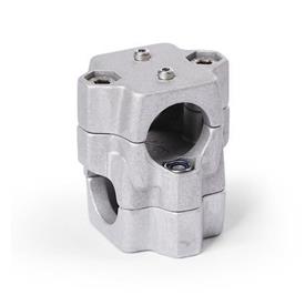 Cross linear unit connectors for one-axis systems, multi-piece, aluminum